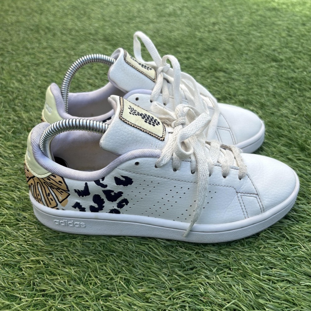 Adidas Farm Rio Advantage Court Shoes Womens Size 6 White Animal Print GZ4044 - Picture 5 of 12